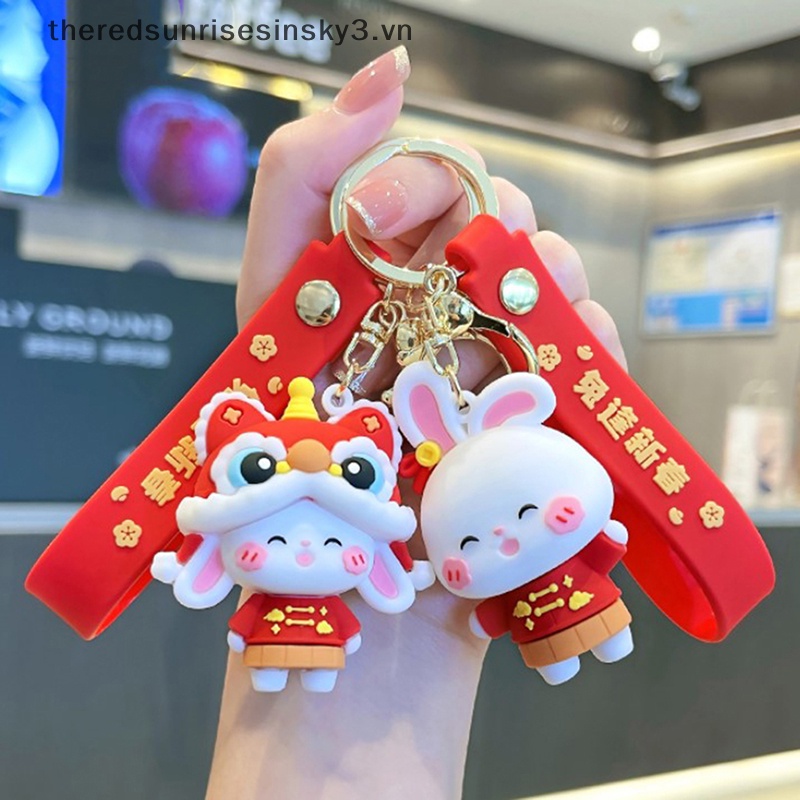 1 Móc Khóa Hình Thỏ Hoạt Hình Đáng Yêu Dành Cho Cặp Đôi