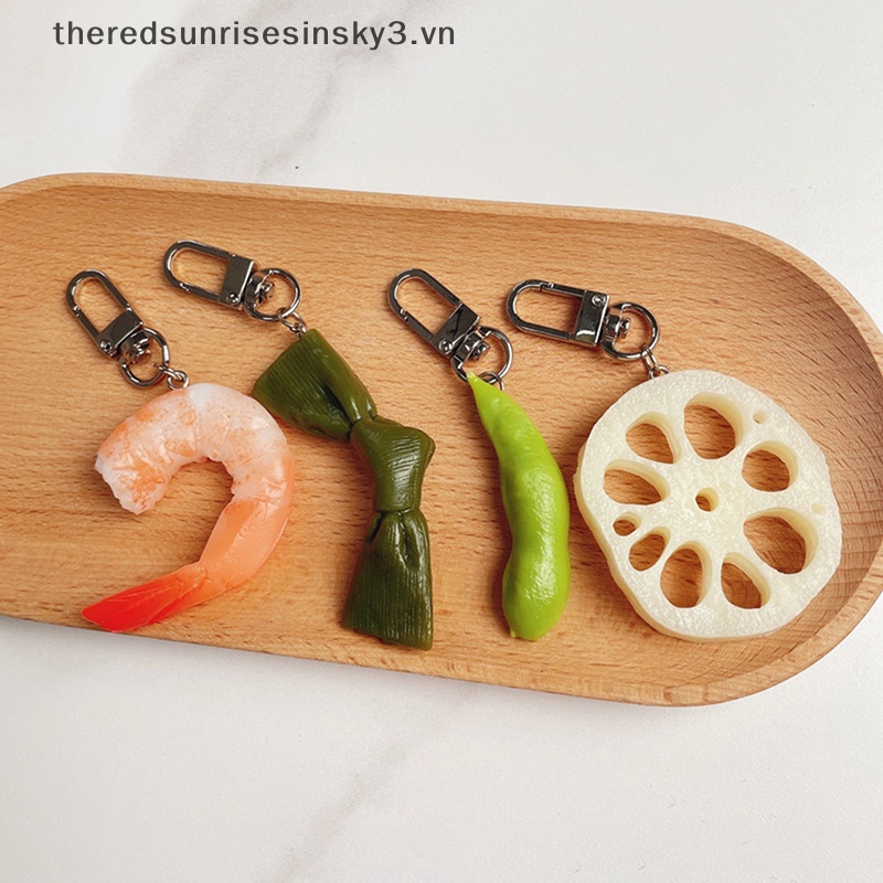 # # # Móc Khóa Trang Sức Mặt Hình Thức Ăn Mô Phỏng Thời Trang Sáng Tạo