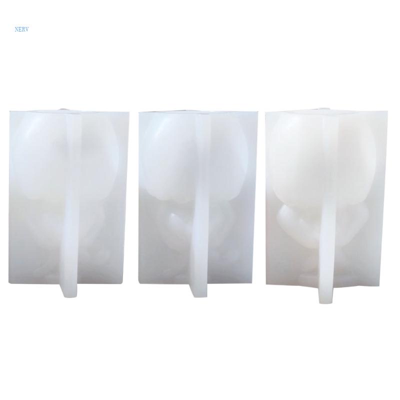 Khuôn Silicone Làm Nến Hình Thỏ 3D Có Thể Tái Sử Dụng