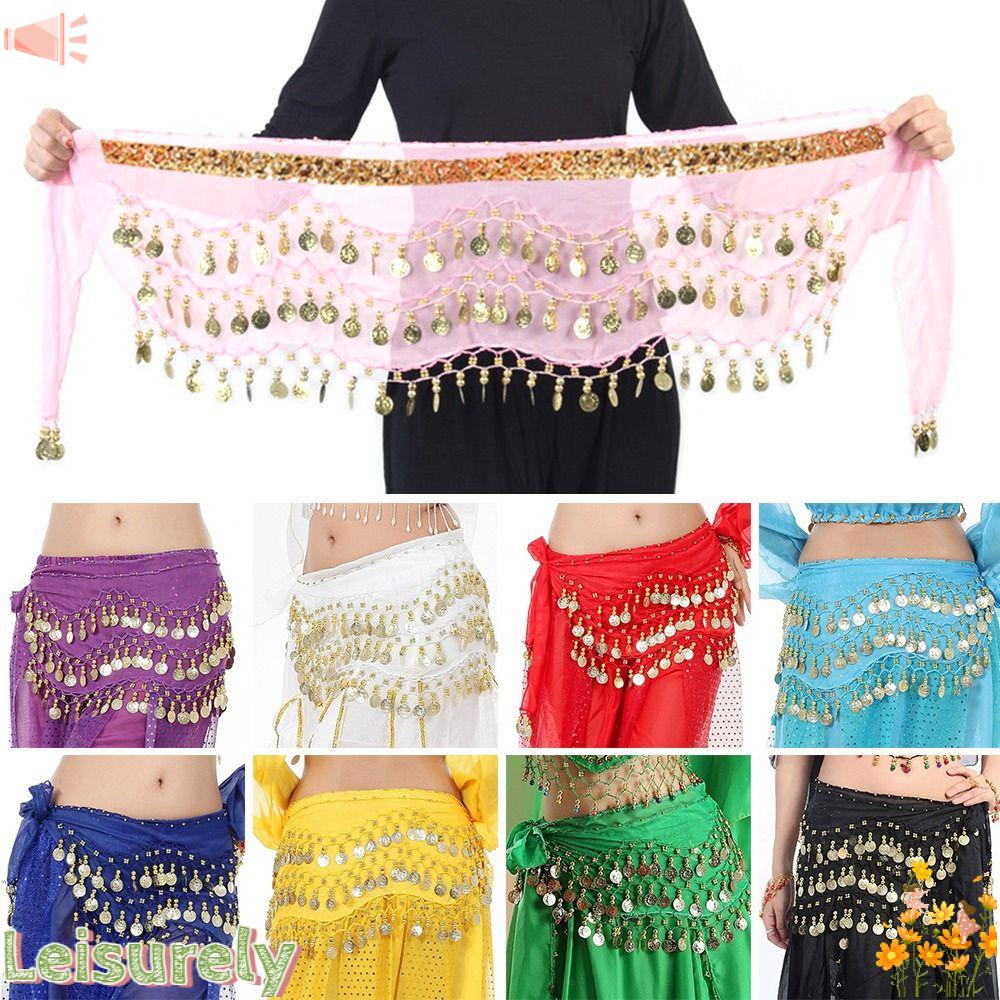 LEILY Thắt Lưng Tua Rua Đính Kim Sa Lấp Lánh Dùng Múa Bụng Cho Nữ