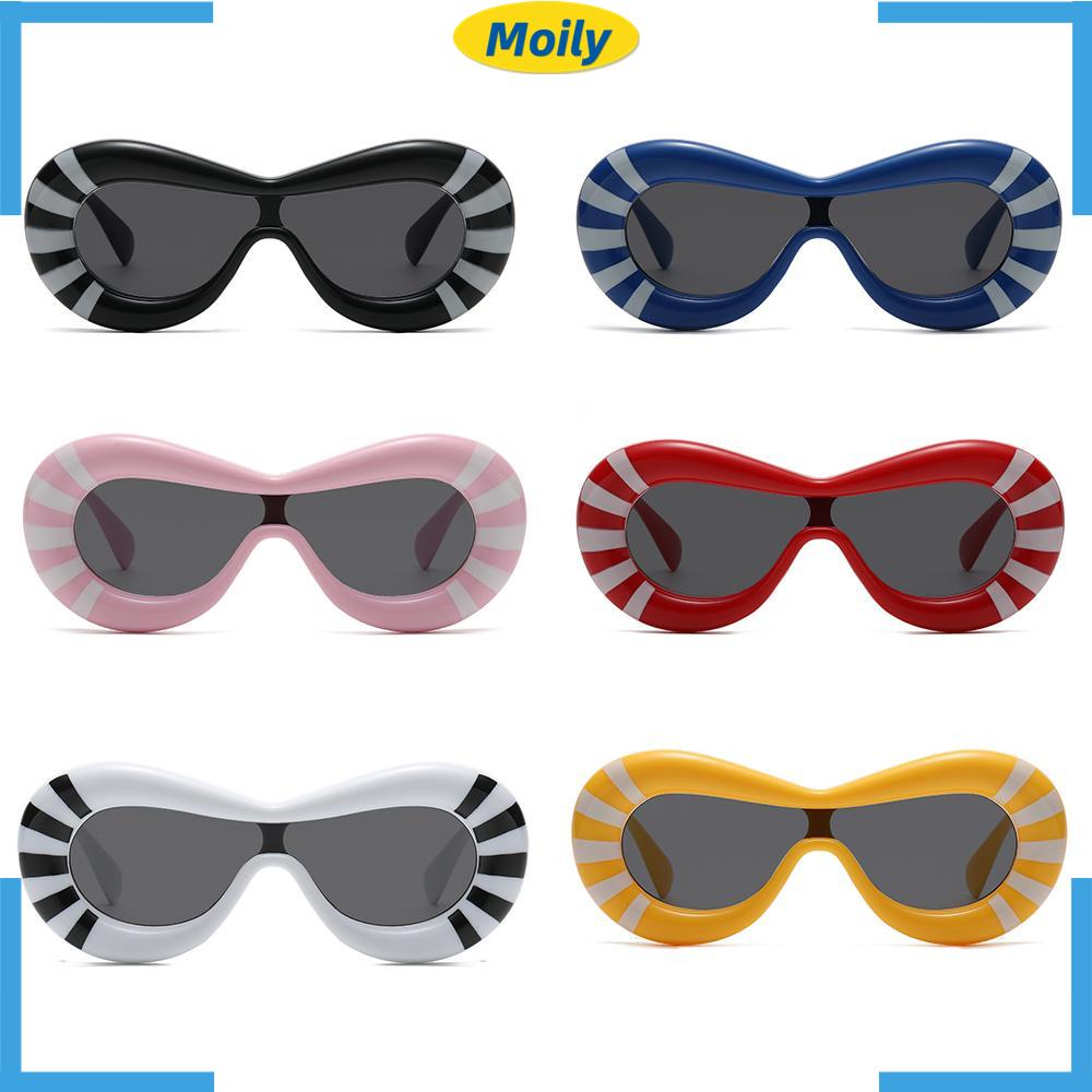 MOILYVN Kính Mát Oversized Hình Oval Y2K Chống Tia UV400