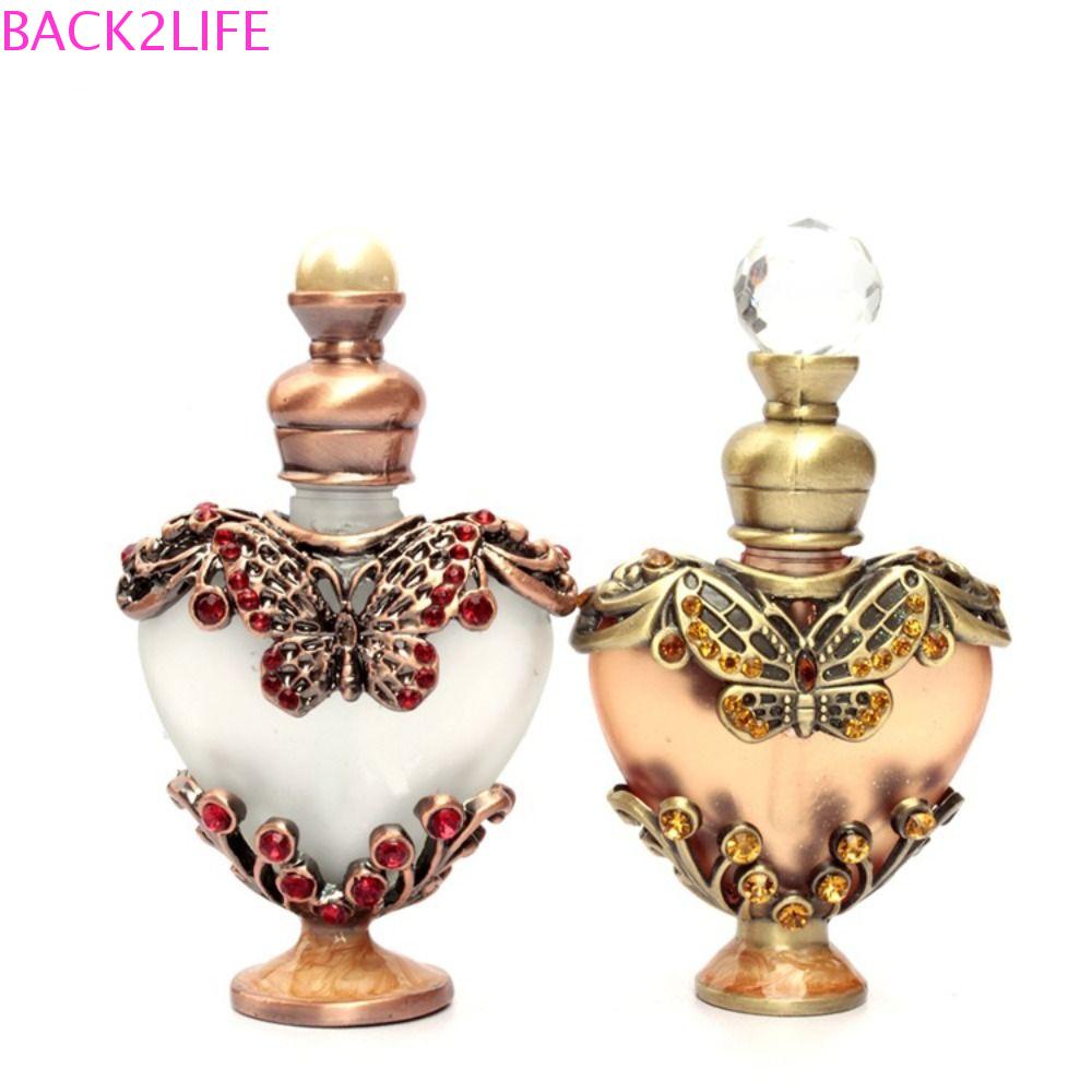 BACK2LIFE Lọ Rỗng Đựng Nước Hoa Hình Trái Tim Bằng Kim Loại Sang Trọng Cổ Điển