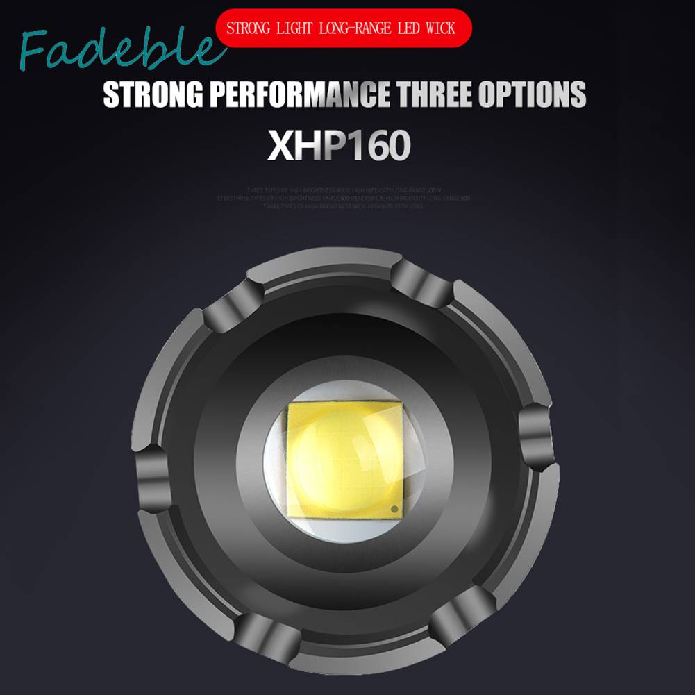 Đèn Pin XHP90 / XHP160 2500LM / 2800LM COB LED Có Thể Sạc Lại Bằng Cổng USB Tiện Dụng