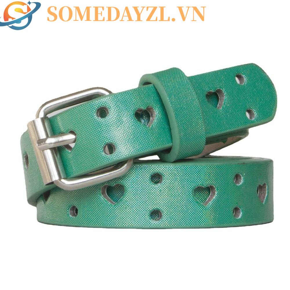 SOMEDAYZL Thắt Lưng Da PU Y2k Phối Hợp Kim Đục Lỗ Hình Ngôi Sao / Trái Tim Độc Đáo Trang Trí Đầm Jean