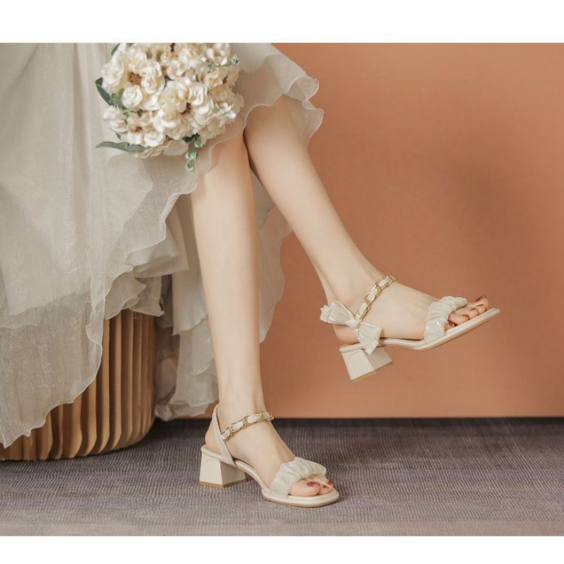 Giày Cao Gót Sandal Mùa Hè Kiểu Dáng Mới Cho Nữ