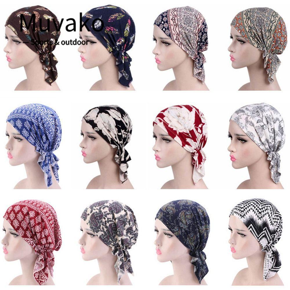 MUVAKO Mũ Trùm Đầu Họa Tiết Hoa Thời Trang Cho Nam Nữ