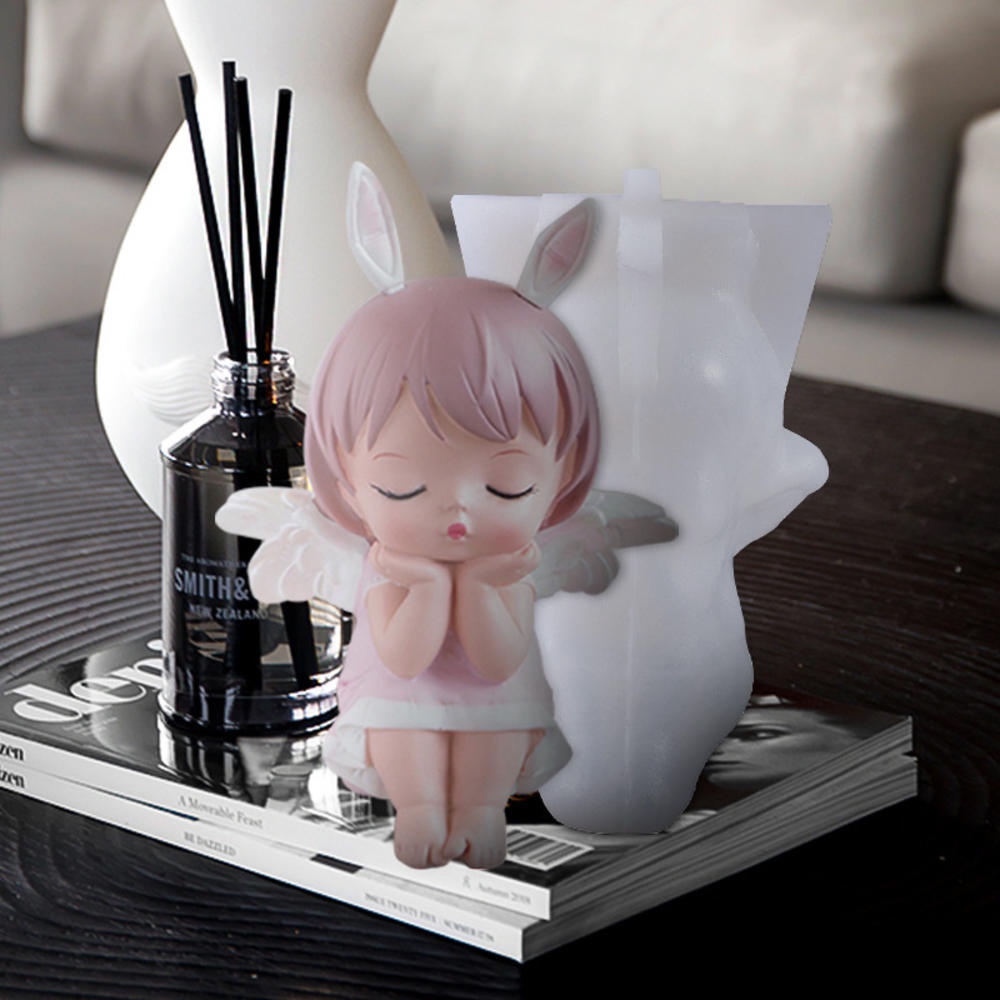 Khuôn Silicone Làm Nến Thơm Hình Cánh Thiên Thần 3D DIY Trang Trí Nhà Cửa