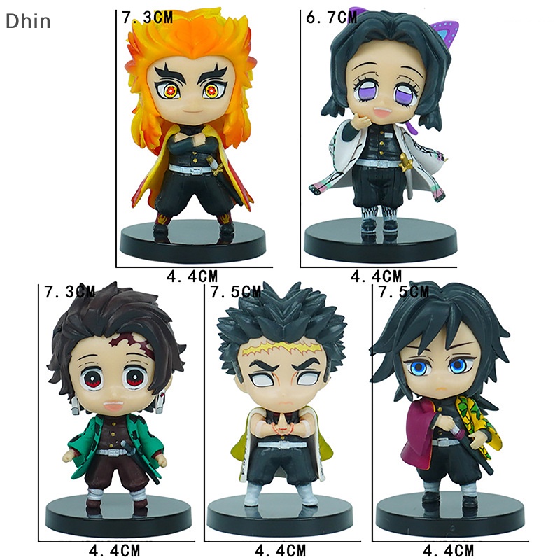 [Dhin] Set 5 Mô Hình Búp Bê Kimetsu Bằng PVC Mẫu Q Posket Bán Sỉ