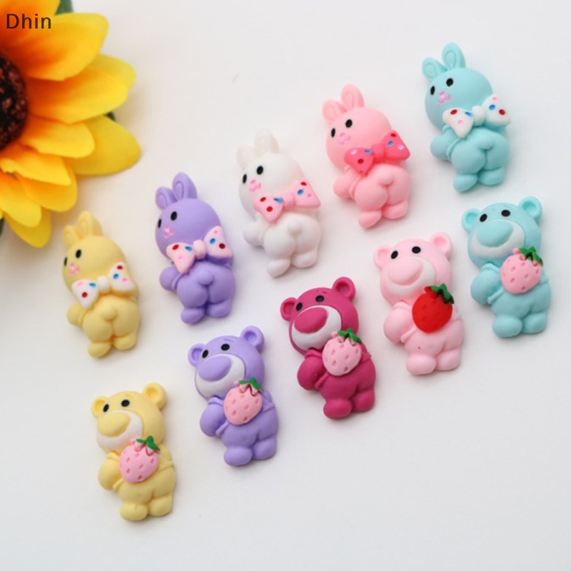 Set 10 Kẹp Tóc Nhựa Hình Gấu Hoạt Hình Dễ Thương Cho Apple Đám Cưới