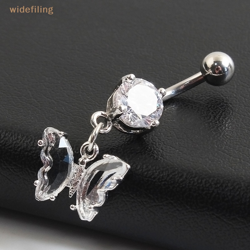 Khuyên Rốn Mặt Hình Bướm Đính Đá Zircon Thời Trang Cho Nữ