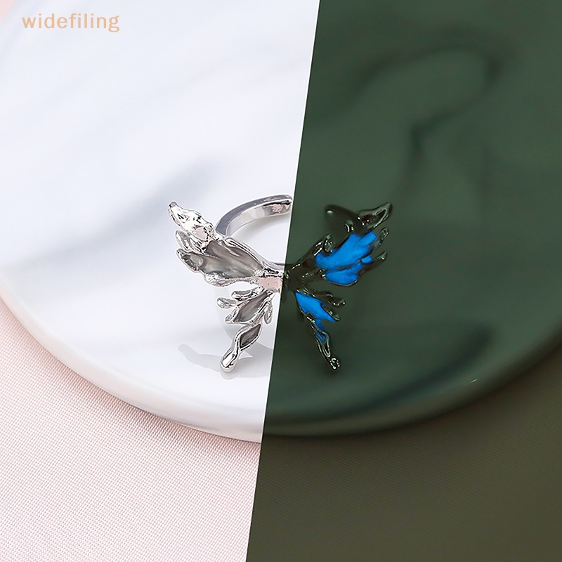 Nhẫn Hở Hình Bướm Đính Đá Pha Lê Thời Trang Cá Tính Cho Nữ