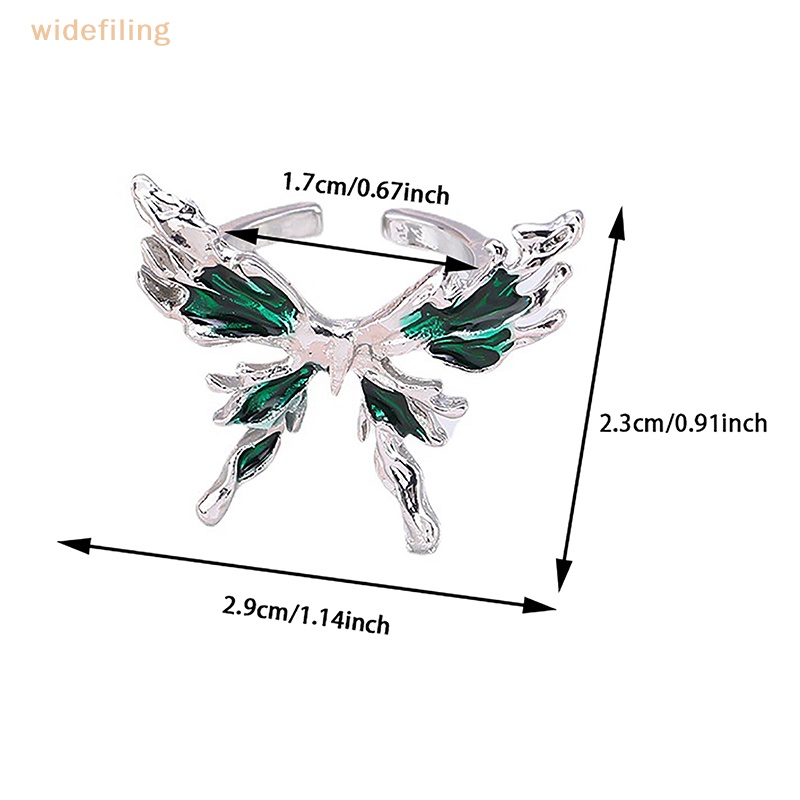 Nhẫn Hở Hình Bướm Đính Đá Pha Lê Thời Trang Cá Tính Cho Nữ