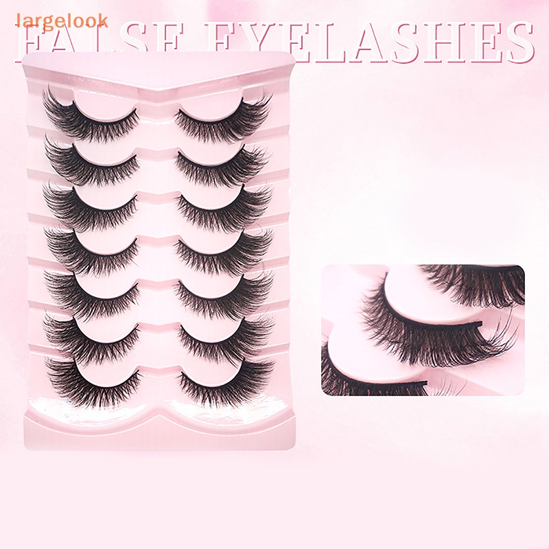 Set 7 Cặp Lông Mi Giả 3D Cong Dày Tự Nhiên