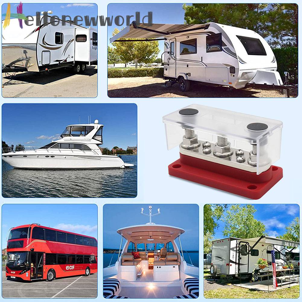 Thanh Phân Phối Nguồn Điện 300A 48V 3 + 4 Chiều Cho Tàu Thuyền RV