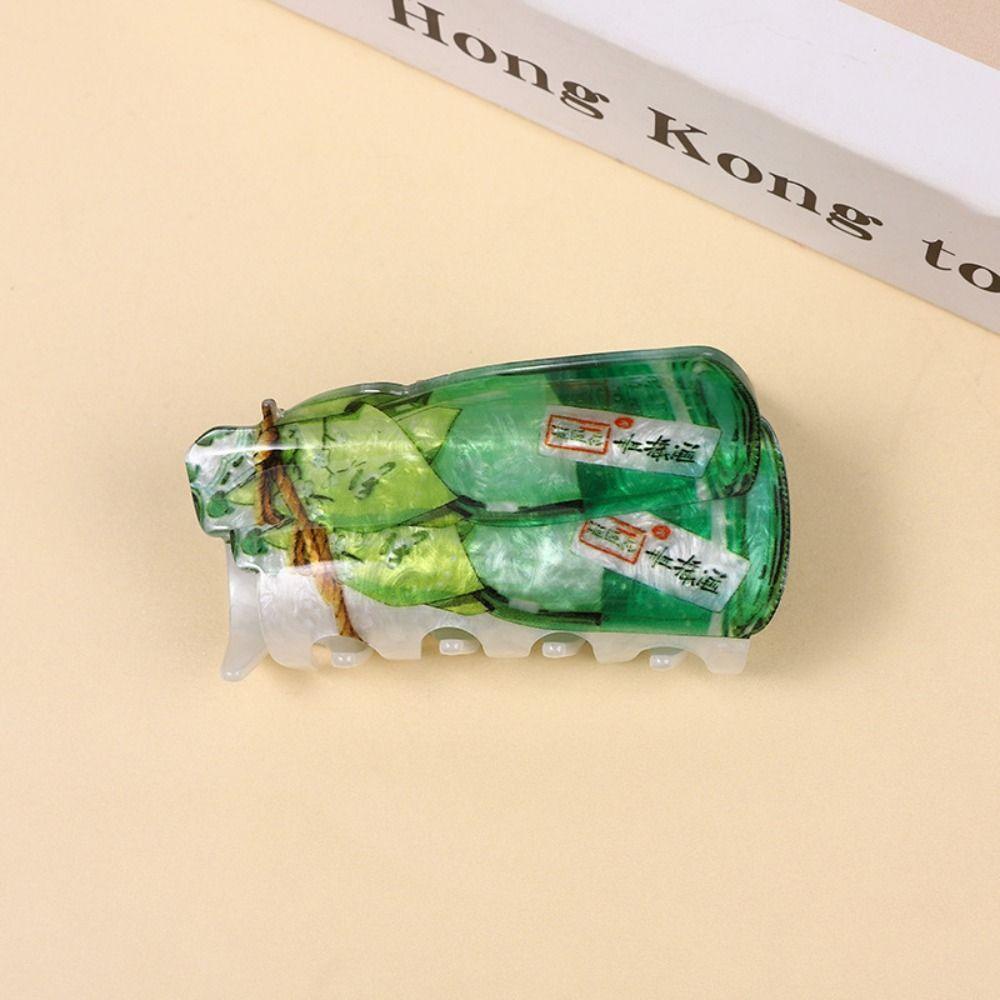 EPOCH Kẹp Tóc Hai Mặt Bằng Acrylic In Họa Tiết Chim / Sứa Sáng Tạo