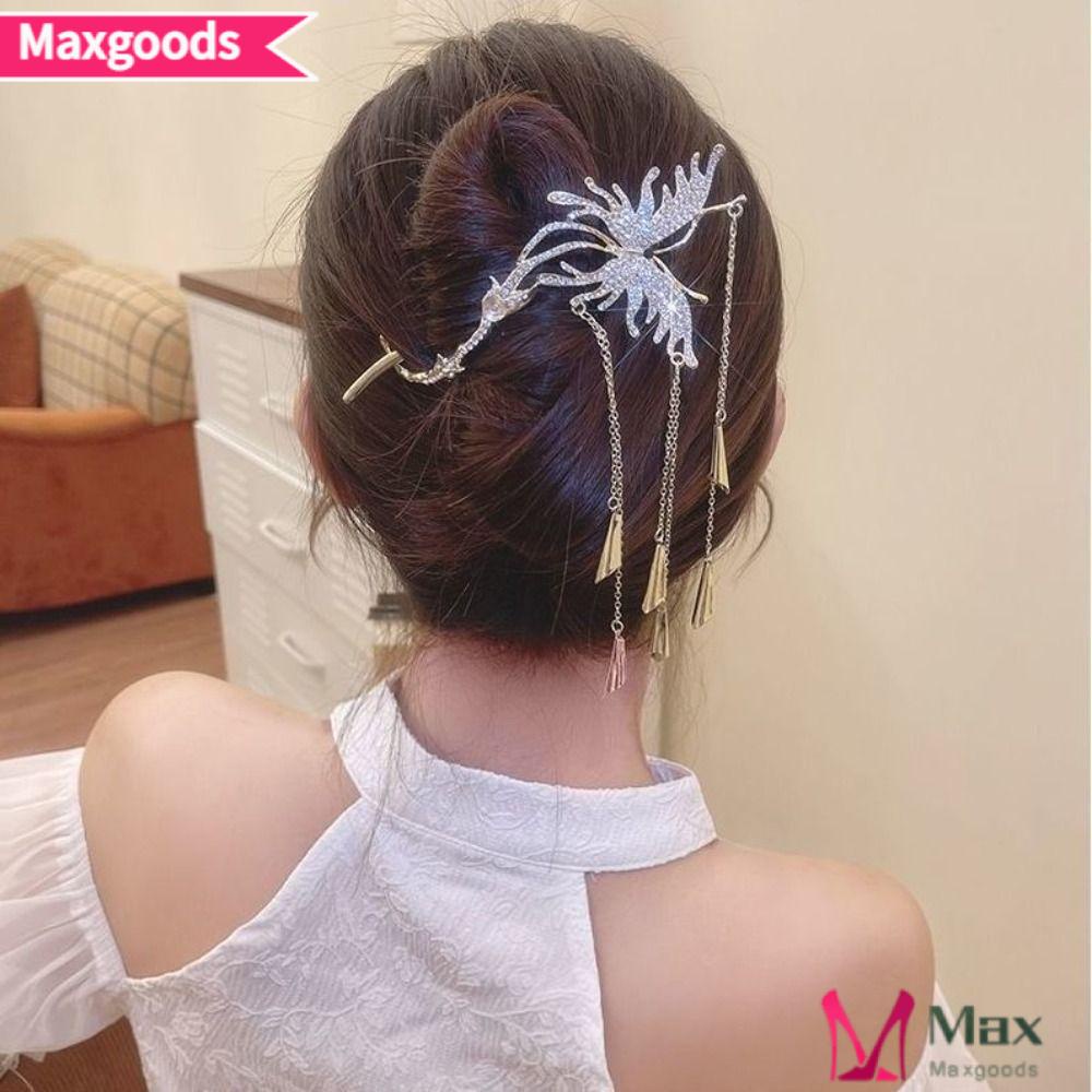 MAXG Kẹp Tóc Hình Bướm Đính Đá Thời Trang Cho Nữ