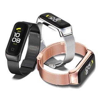 Dây Đeo Đồng Hồ Bằng Thép Không Gỉ Dạng Lưới Màu Bạc / Đen Cho Samsung Galaxy Fit 2 / Fit2 SM R220