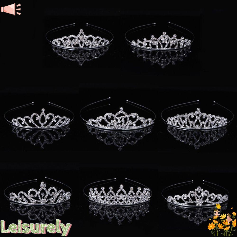 LEILY Vương Miện Đính Pha Lê Sang Trọng Cho Cô Dâu