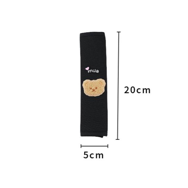 Car Safety Belt Shoulder Pad Ice Silk Cute Bear Safety Belt Protective Case Lengthened inside the Car Top Decoration Female gXEV