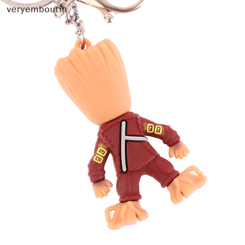 Móc Khóa Silicon Hình Groot Rocket Raccoon Phim Guardians of the Galaxy Dễ Thương Cho Nữ