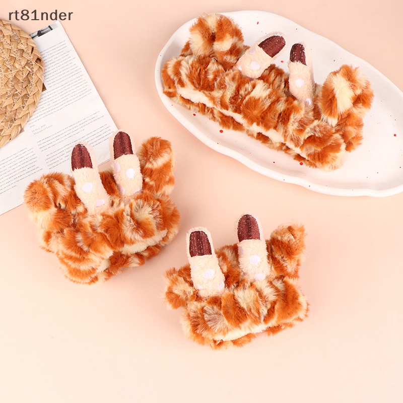 Băng Đô Tai Hươu Cao Cổ Bằng Vải Flannel Mềm Mại Dành Cho Nữ Rửa Mặt