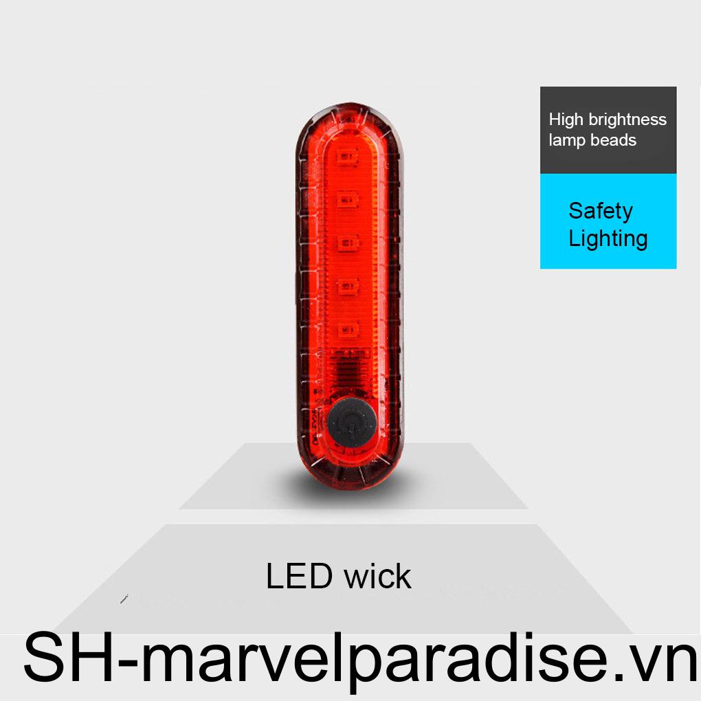 Đèn LED Gắn Đuôi Xe Đạp Bằng ABS Độ Bền Cao Sạc Cổng USB Chống Thấm Nước