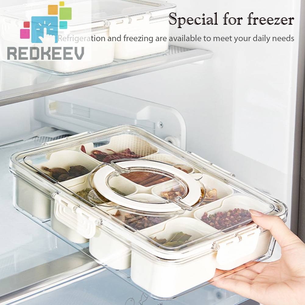 Hộp Đựng Gia Vị 4 / 8 Ngăn Tiện Lợi Cho Nhà Bếp