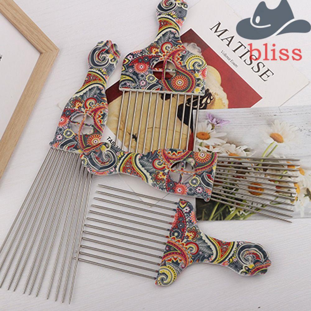 BLISS Lược Chải Tóc Tạo Kiểu Răng Thưa Bằng Thép Không Gỉ Chống Trượt Tiện Dụng Cho Gia Đình