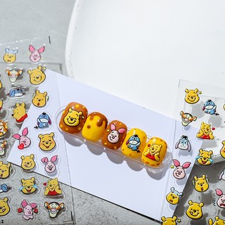 Miếng Dán Trang Trí Móng Tay 3D Trong Suốt Hình Mèo Dễ Thương