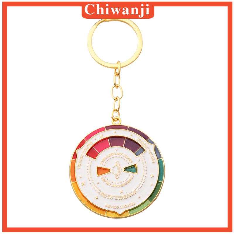 Móc Khóa Hình Bánh Xe Tráng Men 5cm Nhiều Màu Sắc Thời Trang