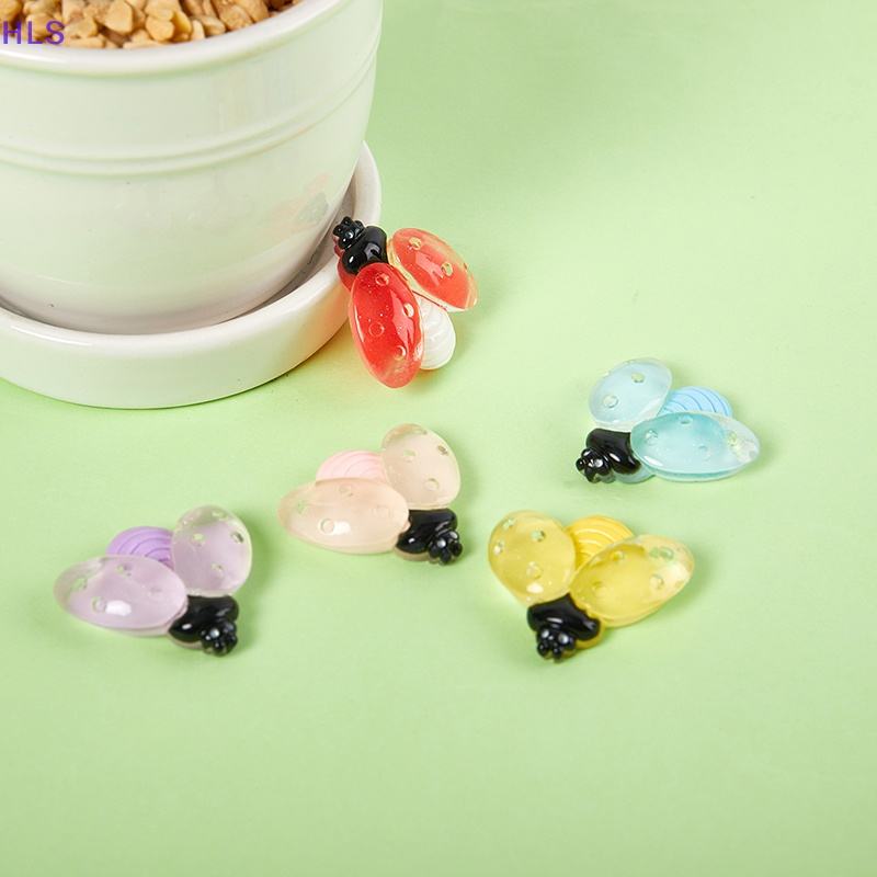 [HLS] Côn Trùng Mini Màu Dạ Quang Bằng Nhựa Resin Trang Trí Tiểu Cảnh / Nhà Búp Bê