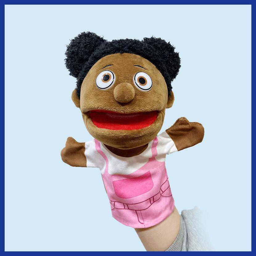 Set 6 Con Rối Đeo Tay 12 Inch Màu Đen Dễ Thương