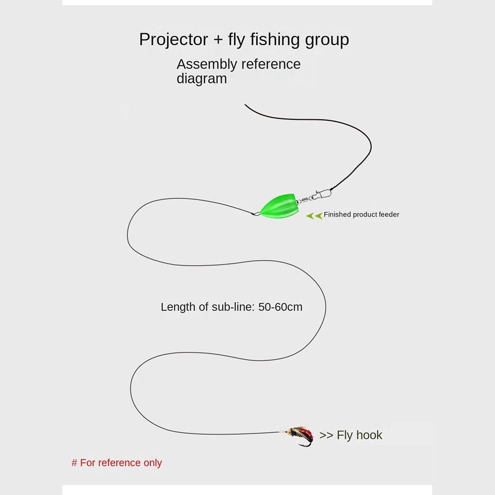 SHOUKEY Set 10 Mồi Câu Cá Giả Hình Con Ruồi Chất Lượng Cao Chậu Đựng Mồi Câu Cá Có Lỗ Dài Đục Lỗ Bay