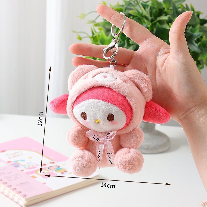 Xilan Móc Khóa Hình Chú Chó Cinnamon Nhồi Bông Dễ Thương Dùng Làm Quà Tặng Sinh Nhật