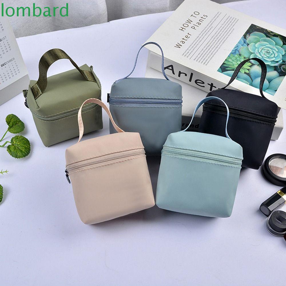 LOMBARD Túi Đựng Mỹ Phẩm Cỡ Lớn Có Khóa Kéo Thiết Kế Dễ Thương Tiện Dụng Mang Đi Du Lịch Cho Nữ