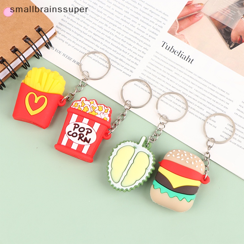Móc Chìa Khóa Bằng PVC Mềm Hình Đồ Ăn Sáng Tạo