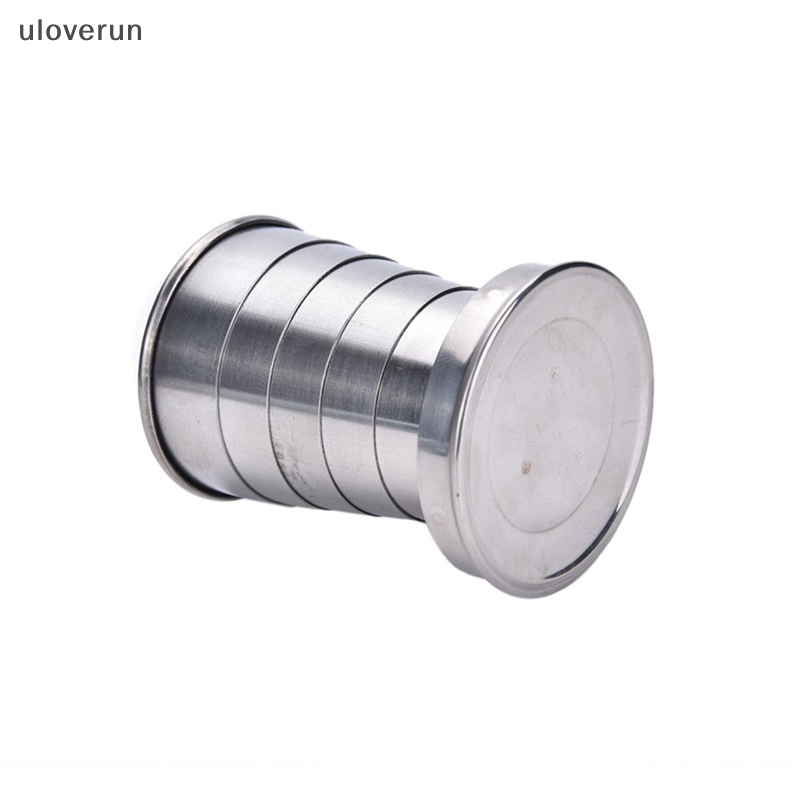 Cốc Uống Nước Mini Bằng Thép Không Gỉ Có Thể Gấp Gọn Tiện Lợi Khi Đi Du Lịch