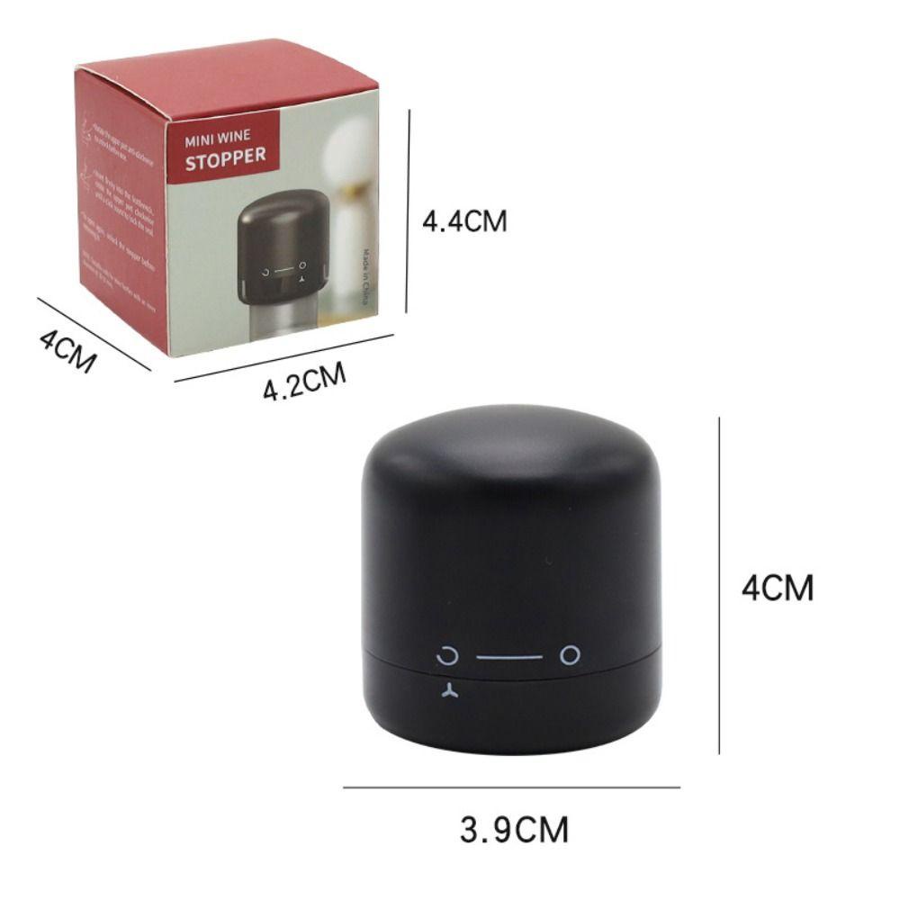 JANE Set 2 Nút Chặn Chai Rượu Vang Bằng Silicon ABS Chống Rò Rỉ Màu Đen