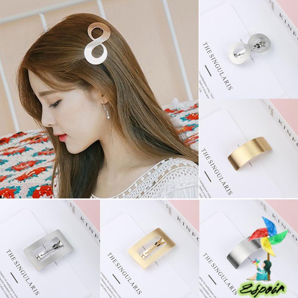 ESPO Kẹp Tóc Kim Loại Hình Học Mới