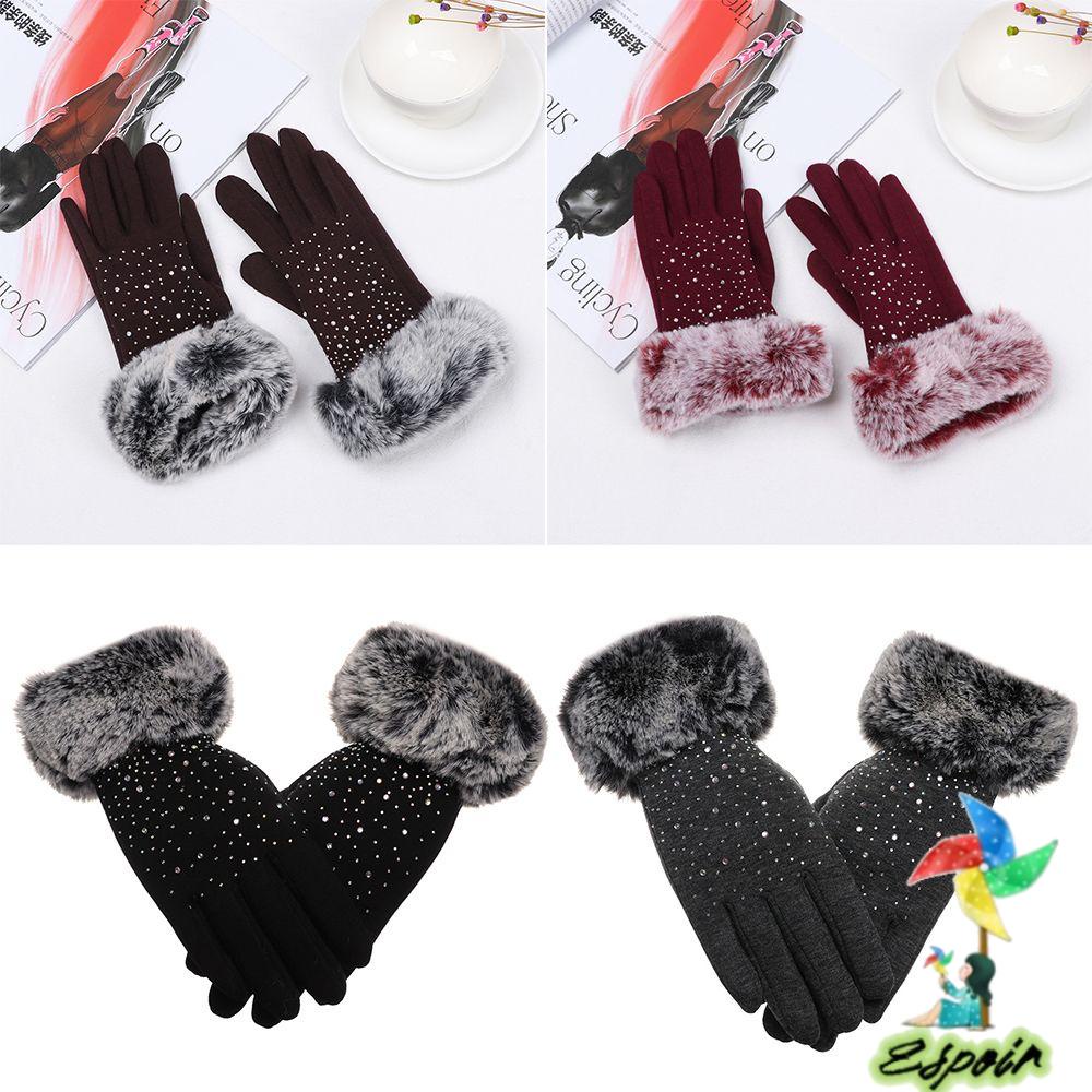 ESPO Găng Tay Giữ Ấm Mùa Đông Bằng Lông Nhung Dày Dặn