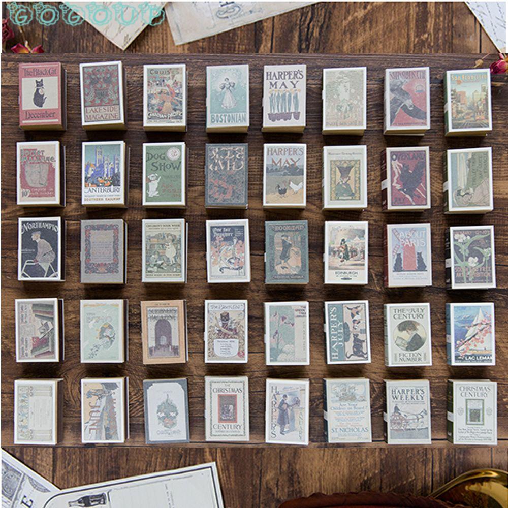 GOGOUP Set 122 Tờ Giấy Ghi Chú Họa Tiết Giọt Nước Phong Cách Retro