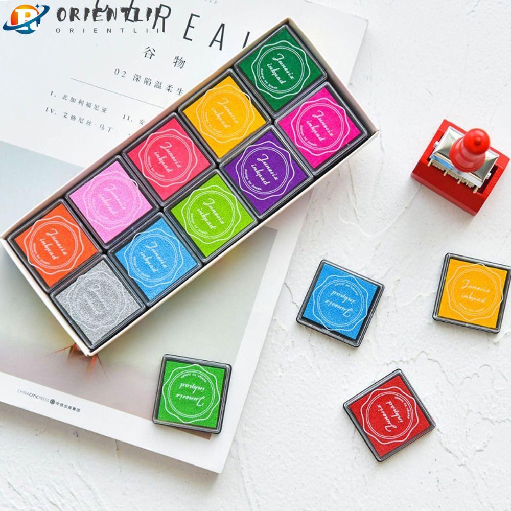 ORIENTLII Bộ 20 Thẻ Cao Su In Dấu Vân Tay Nhiều Màu Sắc