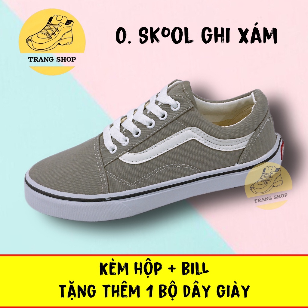 Full box, bill + Tặng thêm 1 bộ dây giày - Giày thể thao nam nữ 𝐕𝐀𝐍𝐒 o.skool, 6 mẫu hot, size 36-43.  .