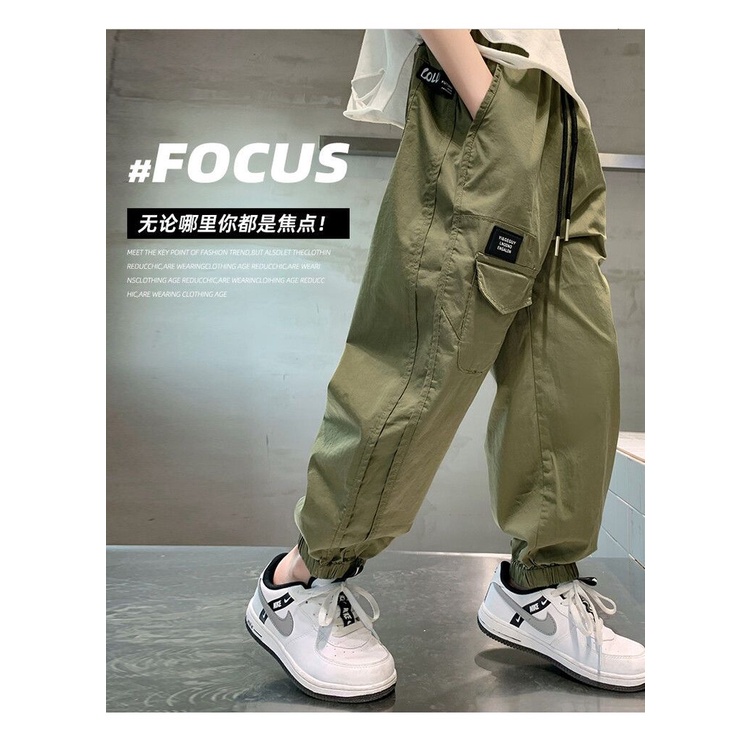 Quần Dài Thể Thao Rộng Rãi Phong Cách Hàn Quốc Mới 2023 Dành Cho Bé Trai