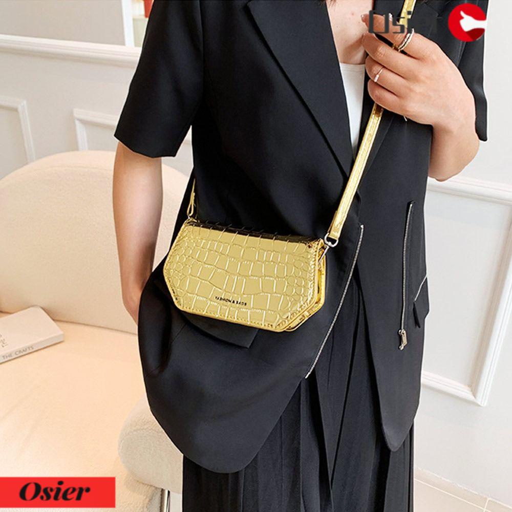 OSIER1 Túi Xách Da PU Bóng Sang Trọng