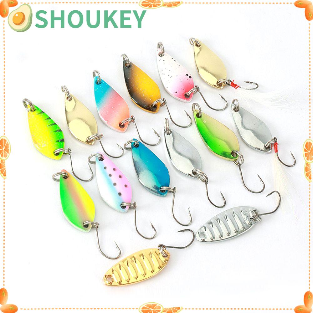 SHOUKEY Mồi Câu Cá Giả mini Bằng Kim Loại Lấp Lánh Giảm Tiếng Ồn