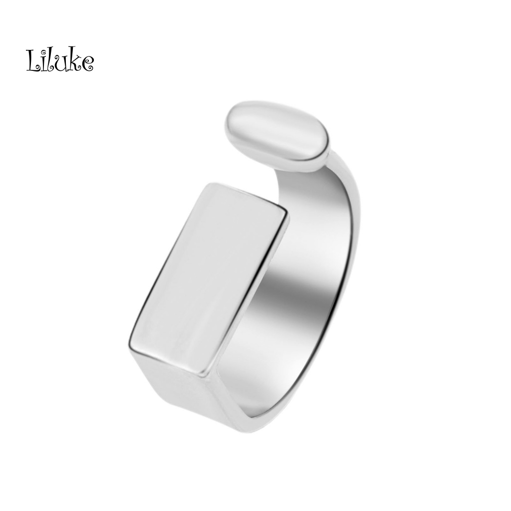 Nhẫn Hợp Kim Màu Trơn Kiểu Dáng Đơn Giản Thời Trang Cho Nữ