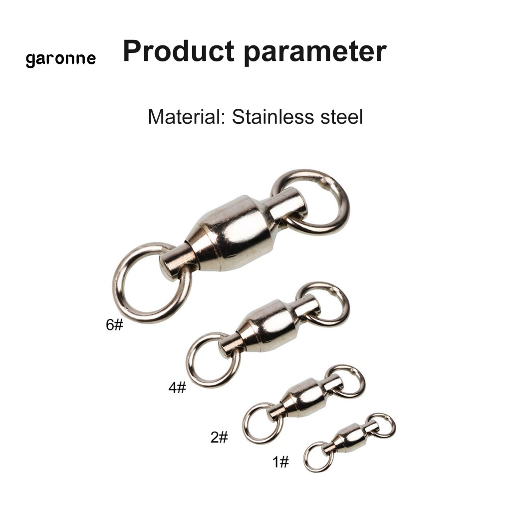 Gar Set 30 Vòng Nối Móc Câu Cá Đơn Giản Bằng Thép Không Gỉ