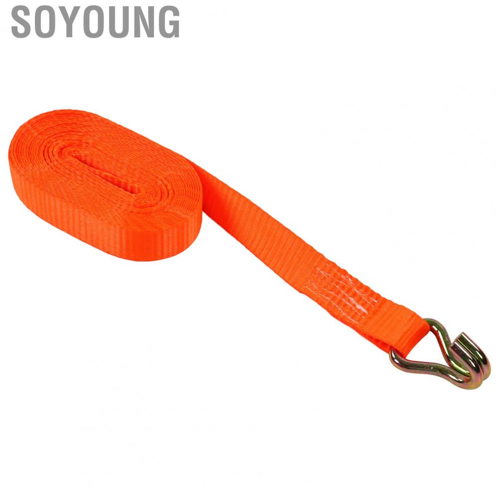 Soyoung Lashing Strap Ratchet Tie Down UV Proof Tear Resistant for Truck Trailer