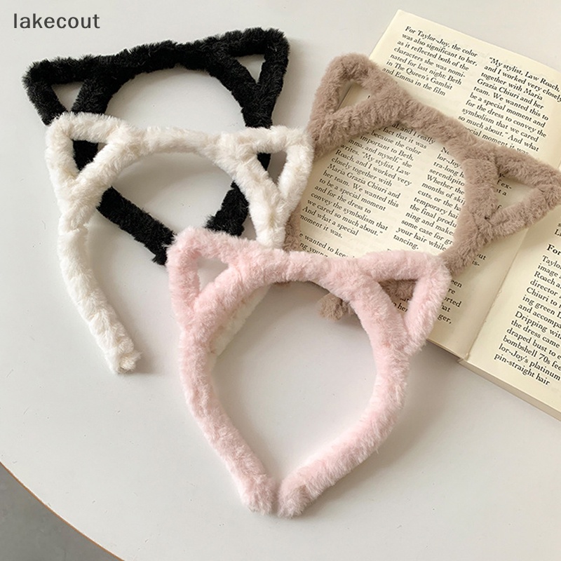 Băng Đô Cài Tóc Tai Mèo Bằng Lông Nhung Thời Trang Thu Đông Cho Nữ